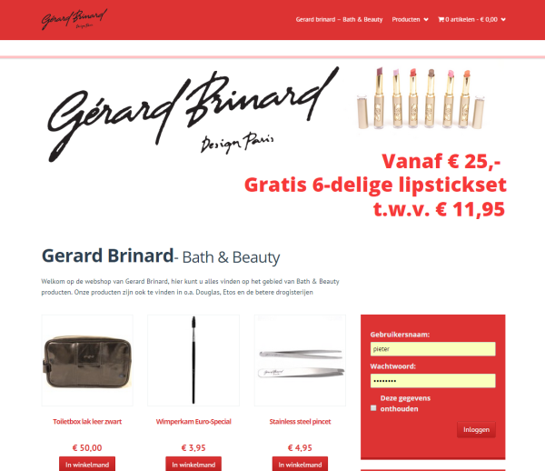Webshop Gerard Brinard